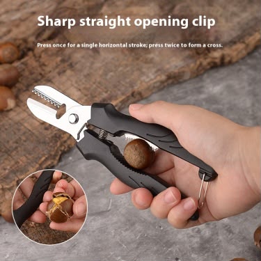 Black Chestnut Cutter-One Clip,One Perfect Chestnut- Grandma’s Tool