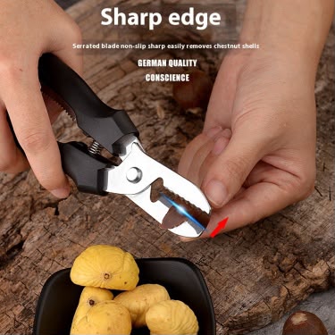 Black Chestnut Cutter-One Clip,One Perfect Chestnut- Grandma’s Tool